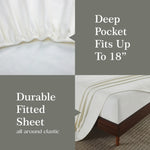 100% Cotton Flannel Sheets Set - Solid Deep Pocket Bed Sheet Set