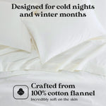 Cotton Flannel Pillowcases Soft Fuzzy Set of 2