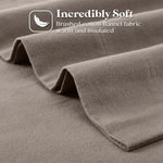 100% Cotton Flannel Sheets Set - Solid Deep Pocket Bed Sheet Set