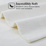 100% Cotton Flannel Sheets Set - Solid Deep Pocket Bed Sheet Set