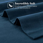 100% Cotton Flannel Sheets Set - Solid Deep Pocket Bed Sheet Set