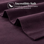 100% Cotton Flannel Sheets Set - Solid Deep Pocket Bed Sheet Set