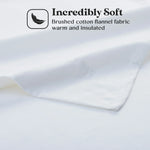 100% Cotton Flannel Sheets Set - Solid Deep Pocket Bed Sheet Set