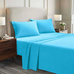 100% Cotton Flannel Sheets Set - Solid Deep Pocket Bed Sheet Set