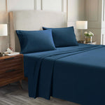 100% Cotton Flannel Sheets Set - Solid Deep Pocket Bed Sheet Set