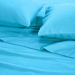 100% Cotton Flannel Sheets Set - Solid Deep Pocket Bed Sheet Set