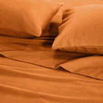 100% Cotton Flannel Sheets Set - Solid Deep Pocket Bed Sheet Set