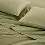 100% Cotton Flannel Sheets Set - Solid Deep Pocket Bed Sheet Set