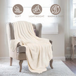 Fleece Plush Medium Weight Fluffy Soft Decorative Throw