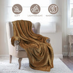 Fleece Plush Medium Weight Fluffy Soft Decorative Throw