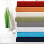 100% Cotton Flannel Sheets Set - Solid Deep Pocket Bed Sheet Set