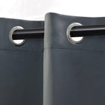 Blackout Window Curtains Solid Room Darkening Washable Set of 2