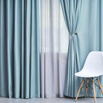 Blackout Window Curtains Solid Room Darkening Washable Set of 2