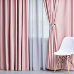 Blackout Window Curtains Solid Room Darkening Washable Set of 2