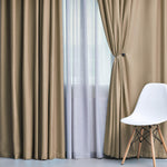 Blackout Window Curtains Solid Room Darkening Washable Set of 2