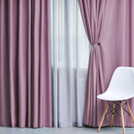 Blackout Window Curtains Solid Room Darkening Washable Set of 2