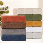 Superior Napa Zero Twist Cotton Solid Waffle Honeycomb Hand Towel Set of 6