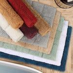 Checkered Cotton Washable Non-Slip Bath Rugs or Runner