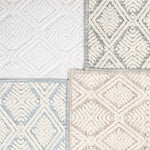 Ceton Diamond Trellis Textured Washable Bath Rugs, Set of 2