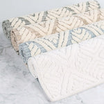 Ceton Diamond Trellis Textured Washable Bath Rugs, Set of 2