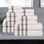 Superior Brea Zero Twist Cotton Ribbed Geometric 12 Piece Towel Set