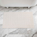 Superior Nora Cotton Thick Solid Checkered Washable Bath Mat Set of 2