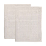 Superior Nora Cotton Thick Solid Checkered Washable Bath Mat Set of 2