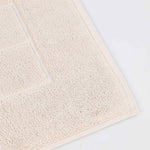 Superior Nora Cotton Thick Solid Checkered Washable Bath Mat Set of 2