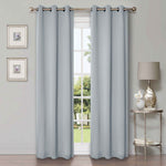 Classic Modern Solid Room Darkening Blackout Curtain Panels, Set of 2