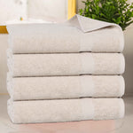 4 Piece Cotton Bath Towel Set Highly Absorbent Quick Dry Eco Friendly
