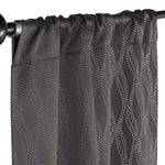 Blackout Window Curtains Zuri Textured Waves Room Darkening Set of 2