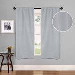 Blackout Window Curtains Zuri Textured Waves Room Darkening Set of 2