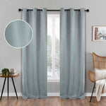 Blackout Window Curtains Zuri Textured Waves Room Darkening Set of 2