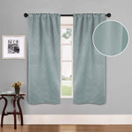 Blackout Window Curtains Zuri Textured Waves Room Darkening Set of 2