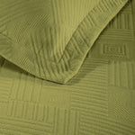 Lightweight Cotton Bedspread Sets 3-Piece Geometric Fret Jacquard Matelassé