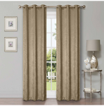 Blackout Window Curtains Wave Geometric Room Darkening Washable Set of 2