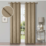 Blackout Window Curtains Wave Geometric Room Darkening Washable Set of 2
