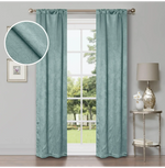 Blackout Window Curtains Wave Geometric Room Darkening Washable Set of 2