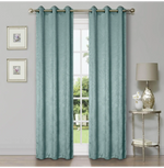Blackout Window Curtains Wave Geometric Room Darkening Washable Set of 2