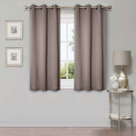 Classic Modern Solid Room Darkening Blackout Curtain Panels, Set of 2