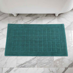 Superior Nora Cotton Thick Solid Checkered Washable Bath Mat Set of 2