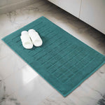 Superior Nora Cotton Thick Solid Checkered Washable Bath Mat Set of 2