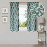 Ribbon Trellis Washable Room Darkening Blackout Curtains, Set of 2