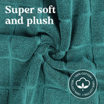 Superior Nora Cotton Thick Solid Checkered Washable Bath Mat Set of 2