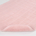 Superior Nora Cotton Thick Solid Checkered Washable Bath Mat Set of 2