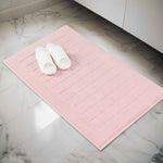 Superior Nora Cotton Thick Solid Checkered Washable Bath Mat Set of 2