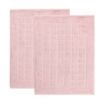 Superior Nora Cotton Thick Solid Checkered Washable Bath Mat Set of 2