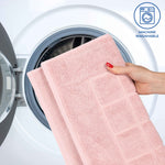 Superior Nora Cotton Thick Solid Checkered Washable Bath Mat Set of 2