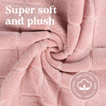 Superior Nora Cotton Thick Solid Checkered Washable Bath Mat Set of 2