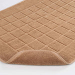 Superior Nora Cotton Thick Solid Checkered Washable Bath Mat Set of 2